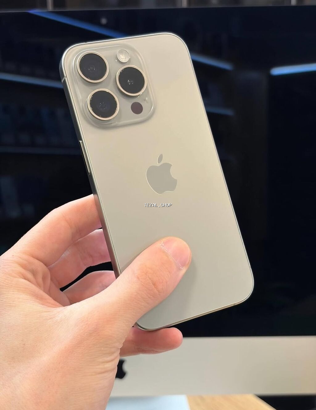IPhone 15 Pro, 256 GB, Natural Titanium, Zəmanət, Simsiz şarj, Face ID