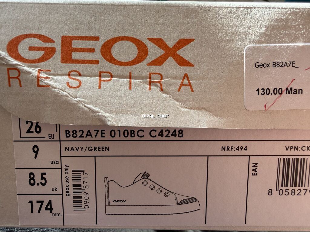 Rəng - Göy Krossovkalar, Geox, Ölçü: 26, Uniseks - şəkil 3
