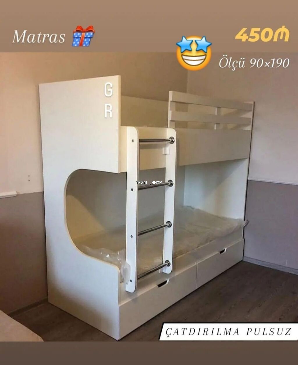 İkimərtəbəli uşaq çarpayıları