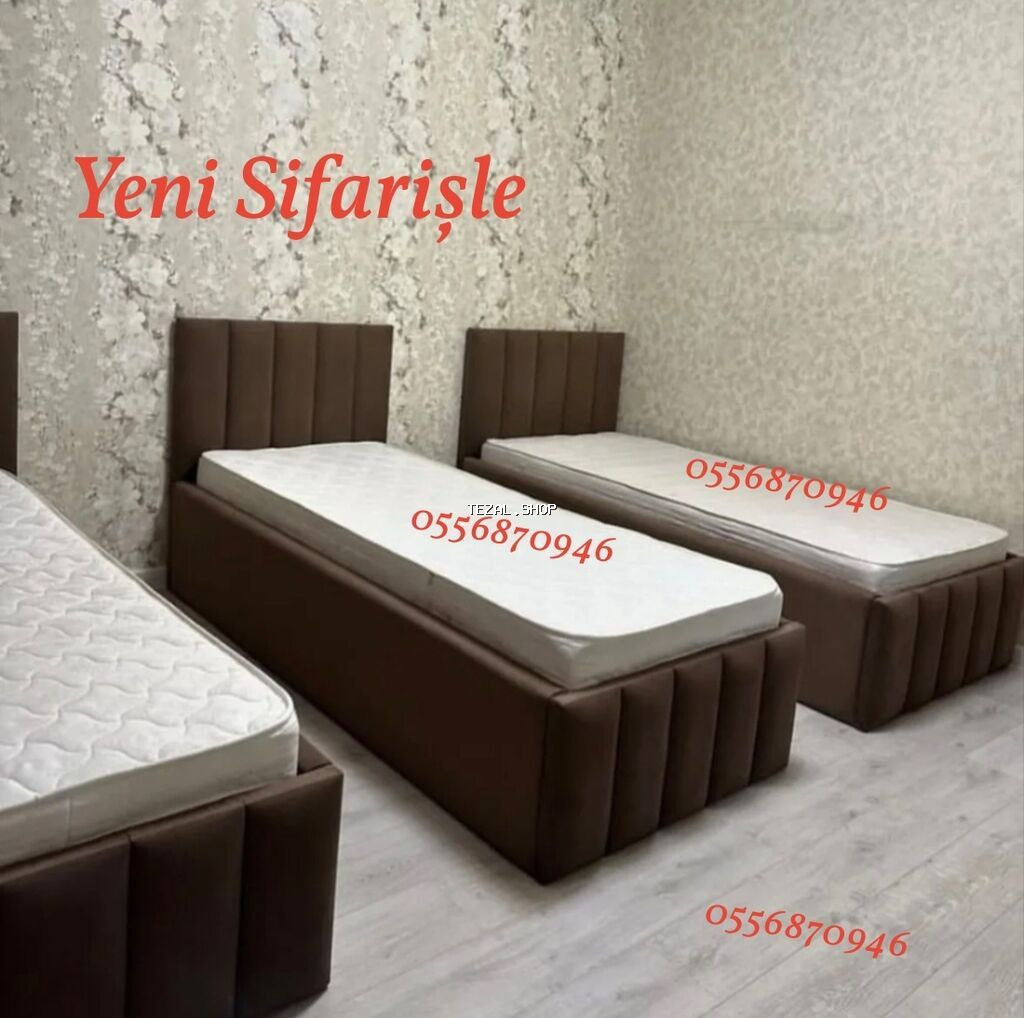 Yeni, Təknəfərlik çarpayı, Bazasız, Matras ilə, Siyirməsiz, Rusiya - şəkil 4