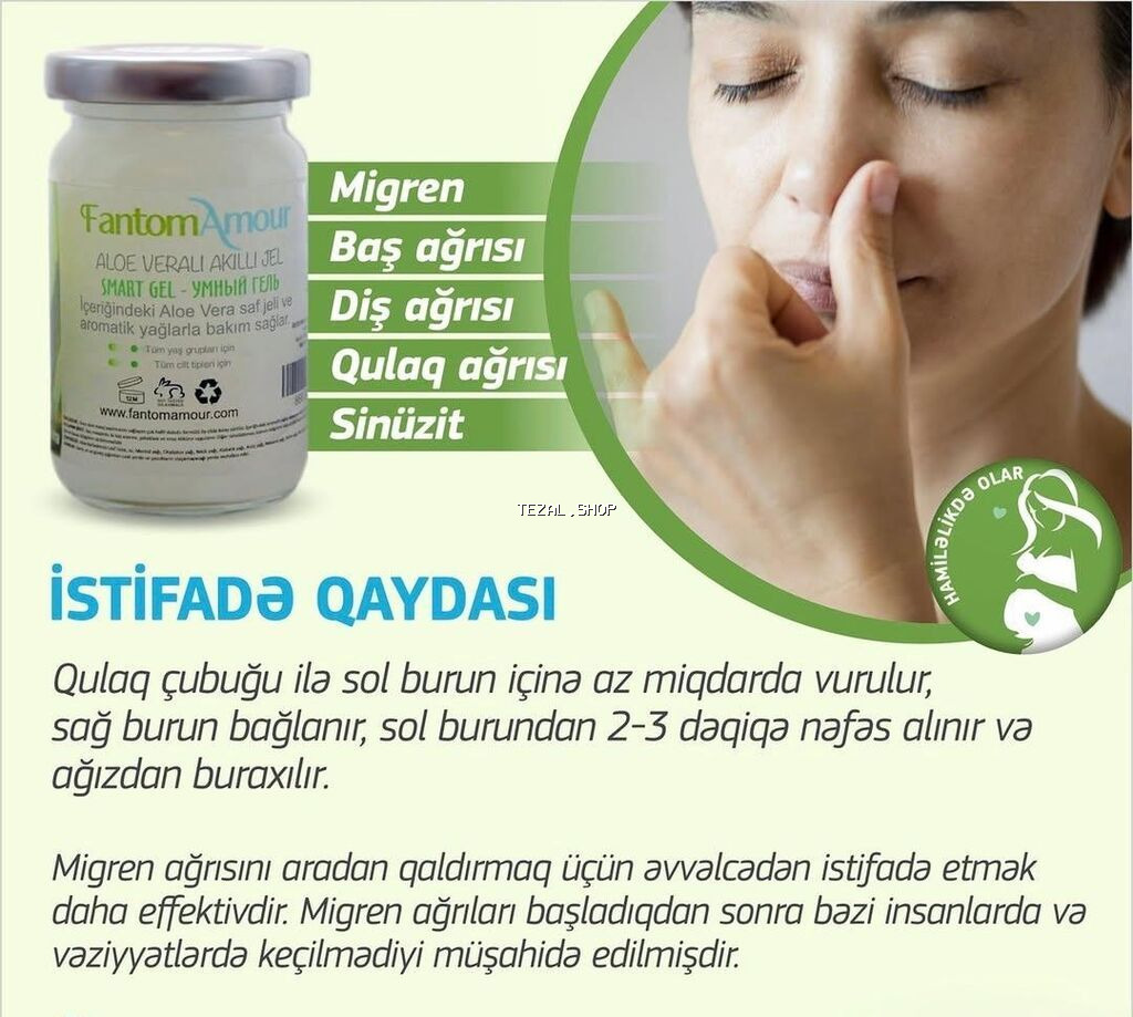 FantomAmour Aloe Veralı Ağıllı Jel – 105 ml Məhsulun təsviri: -