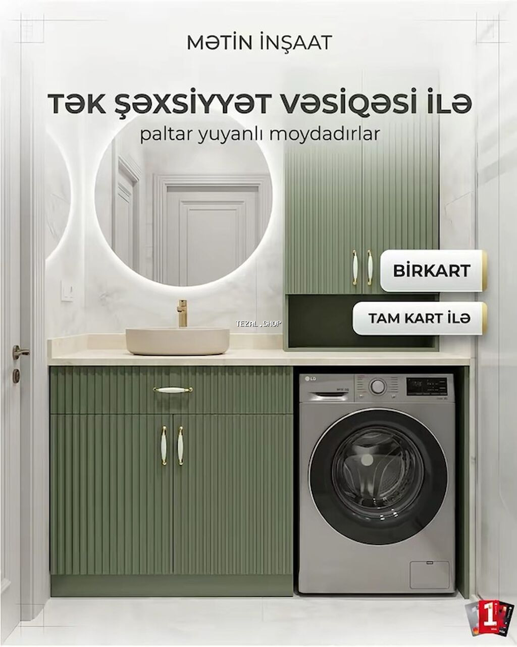 Mətin İnşaat – hamam mebel və aksesuarları - Müasir dizaynlı moydadır - şəkil 3