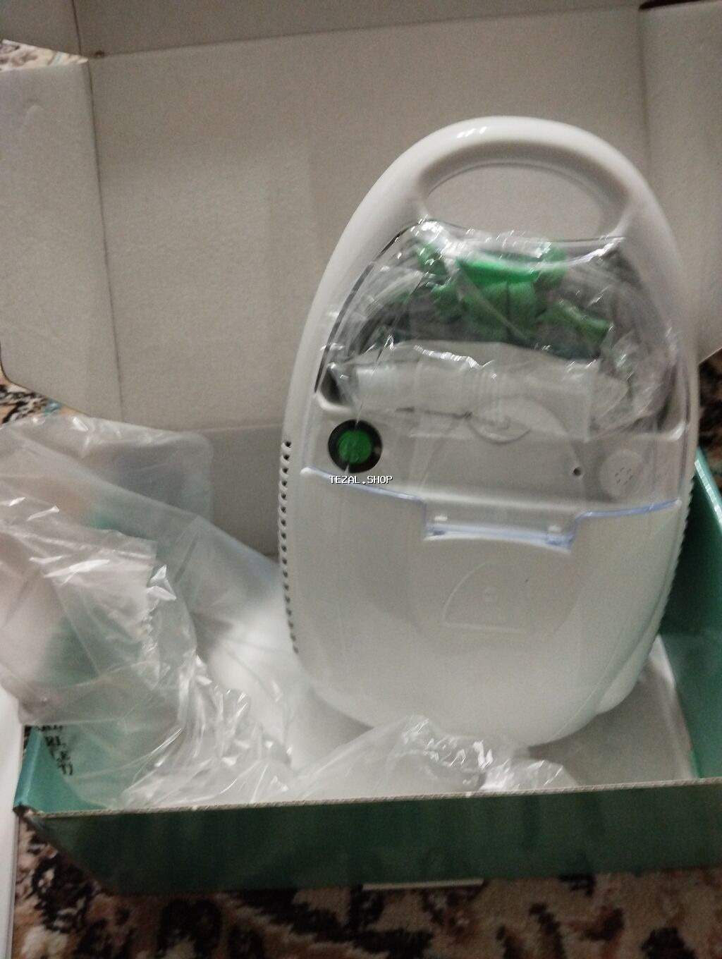 Kompressorlu nebulizator (inqolyator) alinib istifade edilmeyib