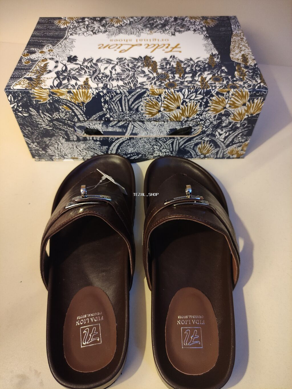 Qadın üçün dəridən barmaqarası sandal – Freda Lion Original Shoes - - şəkil 2