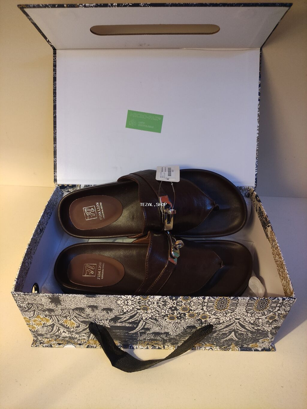 Qadın üçün dəridən barmaqarası sandal – Freda Lion Original Shoes - - şəkil 4