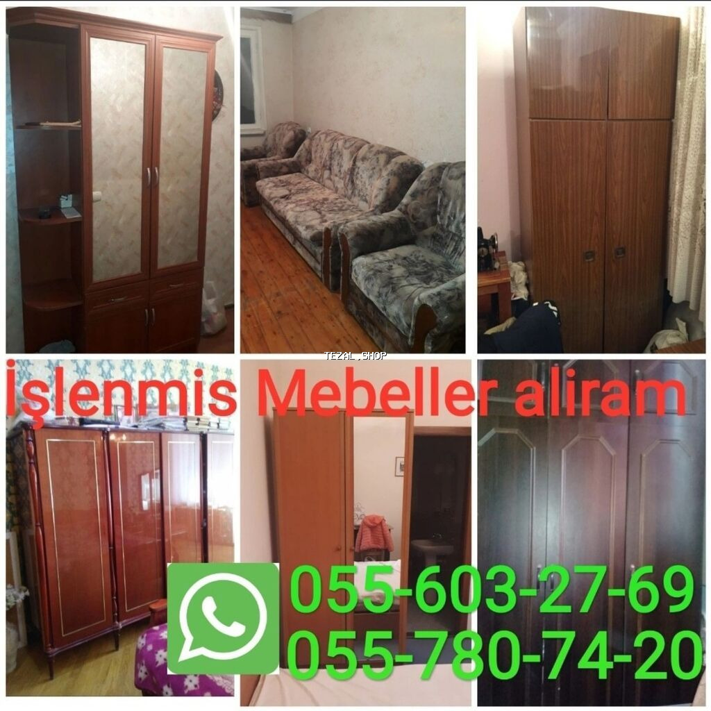 Ikinci El Mebeller Aliriq bahali mebeller almiriq şfoner taxt krovat - şəkil 2