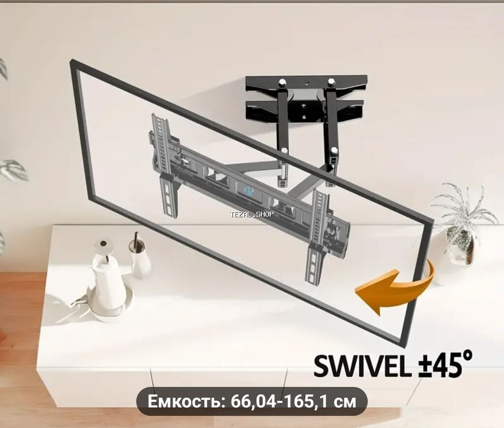 32-65 ledə kimi original möhkəm iki qollu televizor tutacağı - şəkil 2