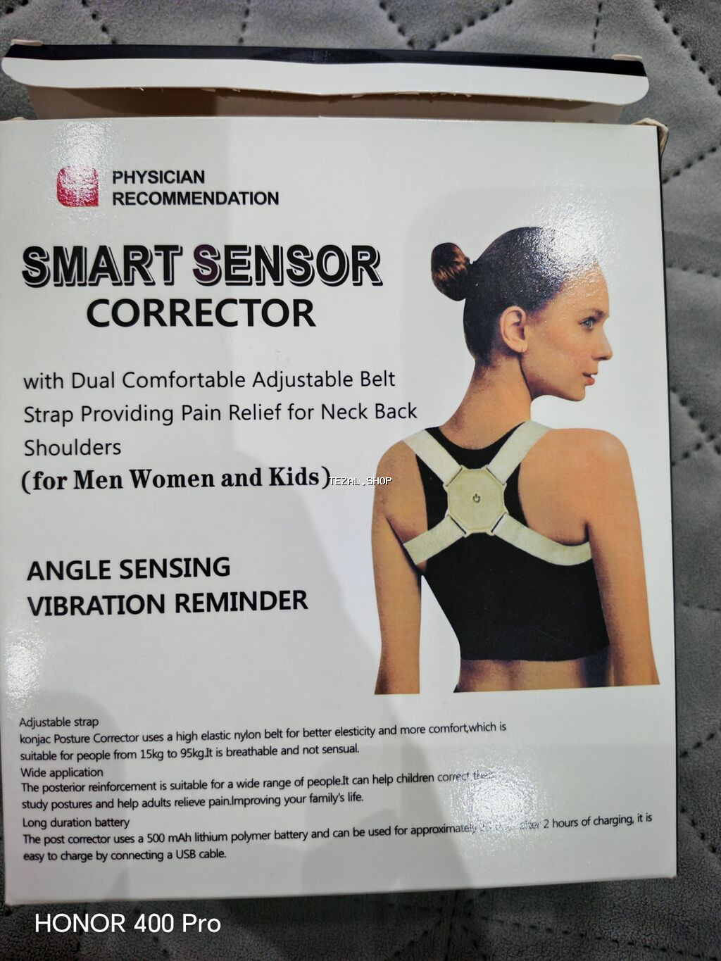 SMART SENSOR Postur Korrektoru - Ağıllı açı sensoru və vibrasiya - şəkil 2