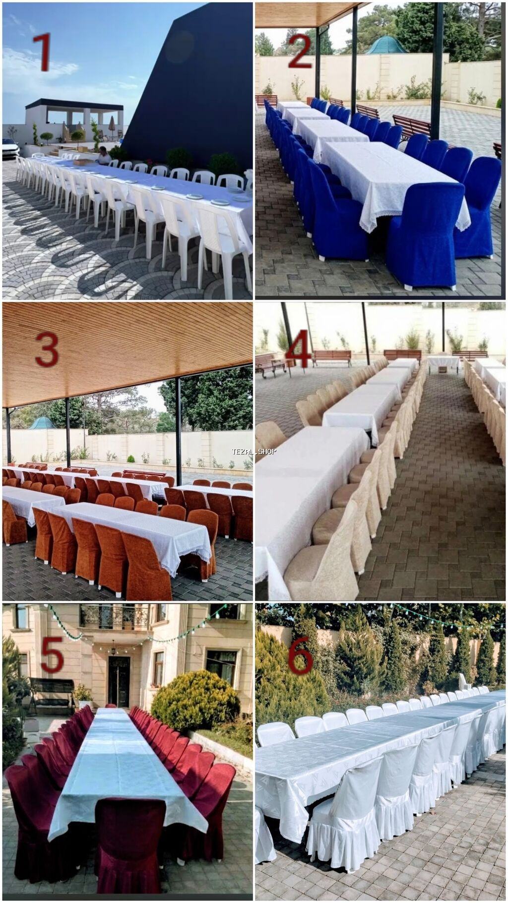 Masa və oturacaq icarəsi. Kirayə stol stul. Tədbirlər üçün. Ad - şəkil 5