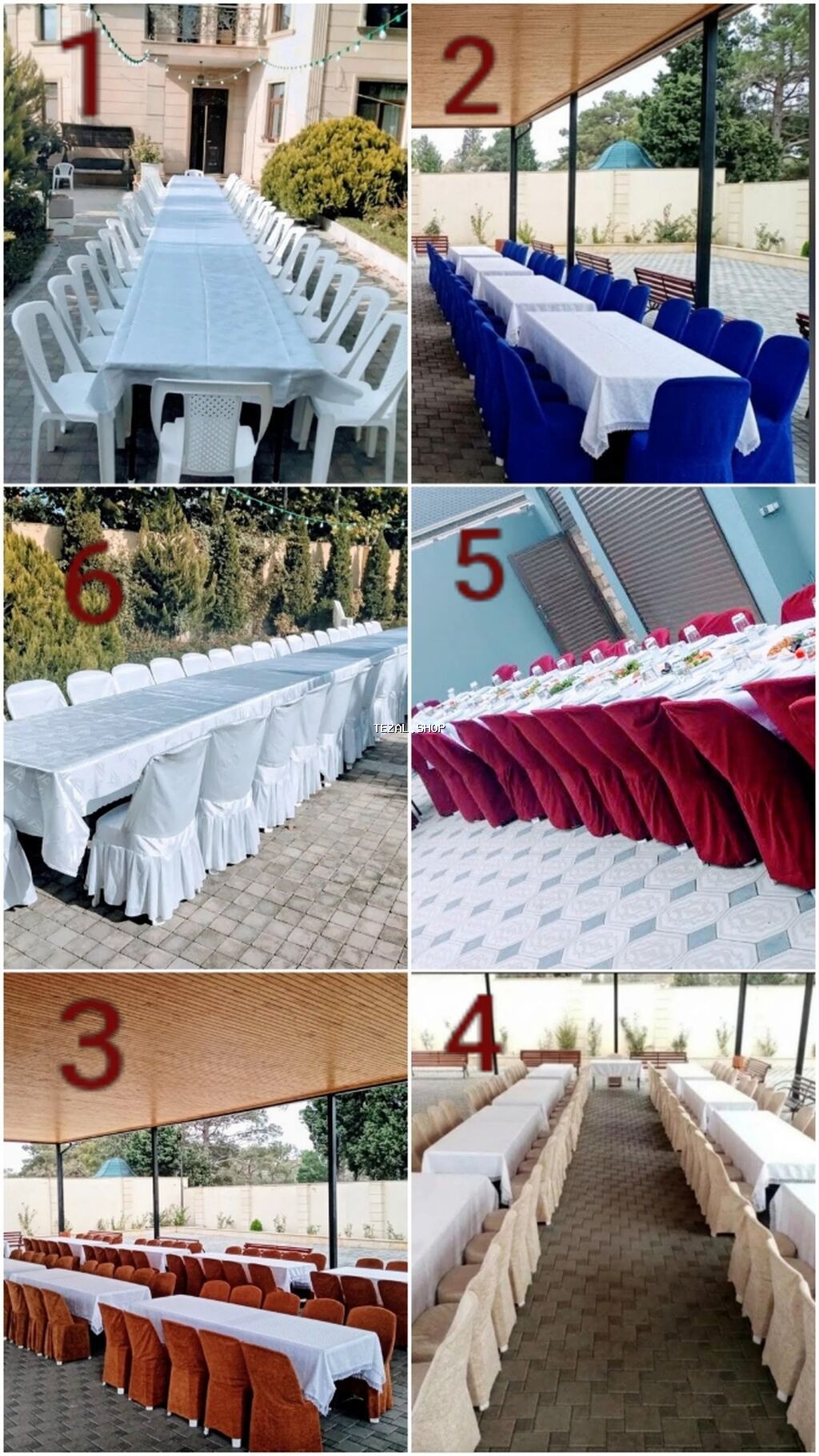 İCARƏ stol stul, KİRAYƏ masa və oturacaqlar Ad günləri, nişan, xına - şəkil 5