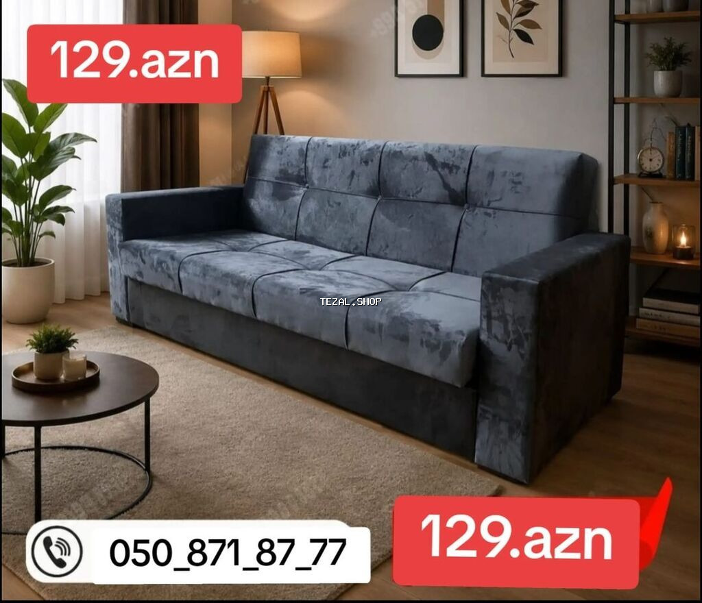 Açılan mexanizmlə divan – gündəlik istifadə və qonaq yatağı kimi rahat