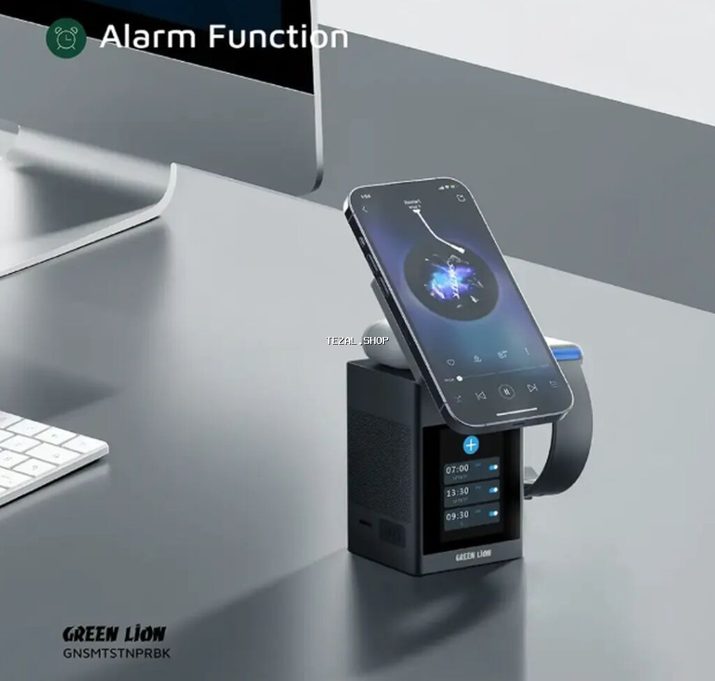 Green Lion Smart Station Pro, LCD sensorlu Ekranı, simsiz şarj - şəkil 3
