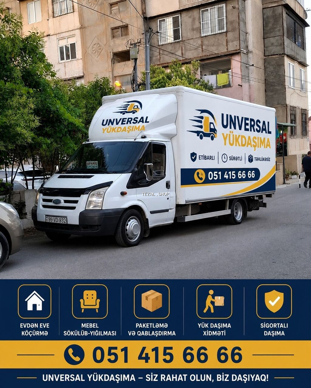 Yüklərin daşınması üçün peşəkar xidmət - Mənzil və ofis daşınması -