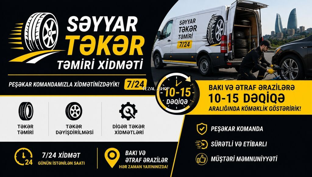 Seyyar teker temiri - səyyar təkər təmiri - Bakı və ətraf - şəkil 3