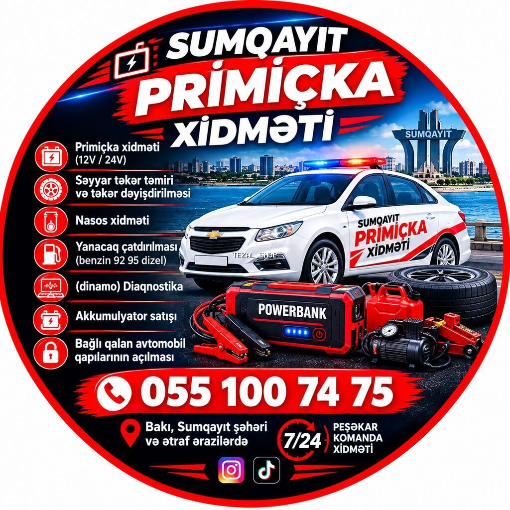 Sumqayıt Primiçka Xidməti 7/24 Sumqayıt Primiçka — 7/24 Səyyar - şəkil 2