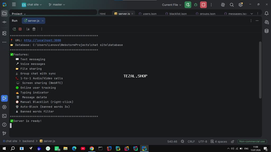 Web site cox funksiyali chat sistemi Xüsusiyyətlər: - Mətni ani - şəkil 2
