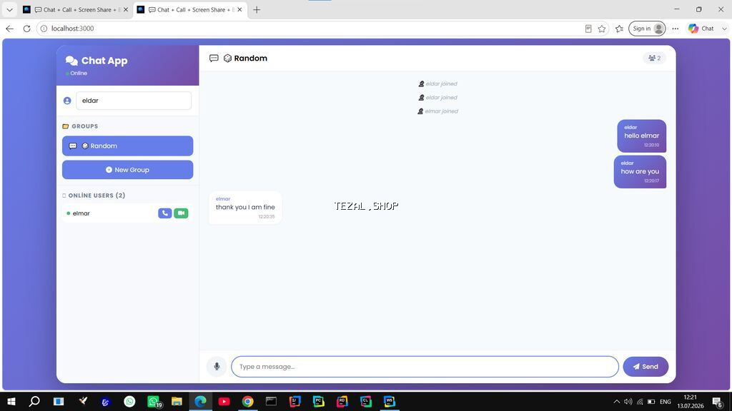Web site cox funksiyali chat sistemi Xüsusiyyətlər: - Mətni ani - şəkil 3