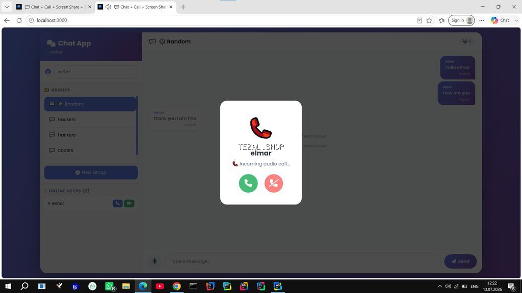 Web site cox funksiyali chat sistemi Xüsusiyyətlər: - Mətni ani - şəkil 5