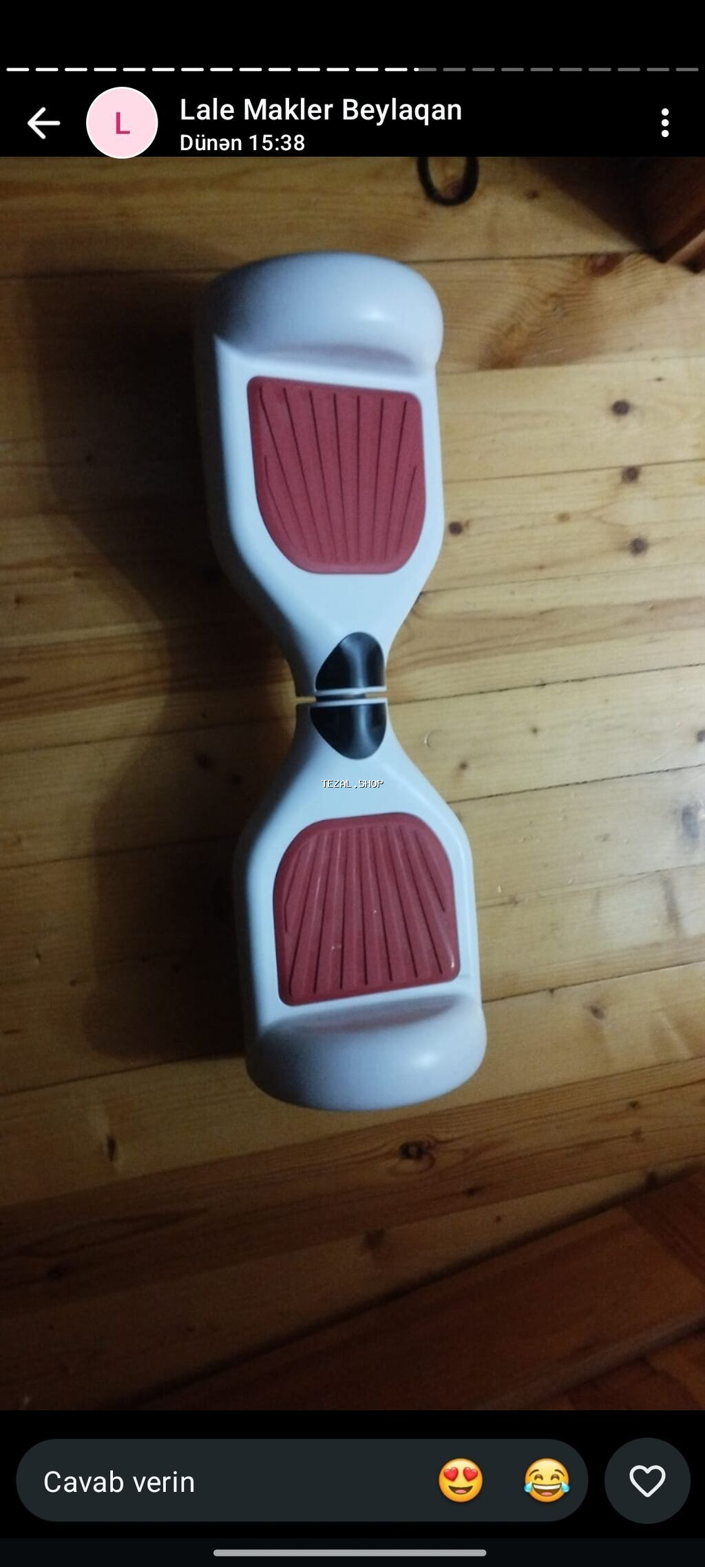 Elektrikli giroskuter (hoverboard) - Rəng: ağ korpus, qırmızı