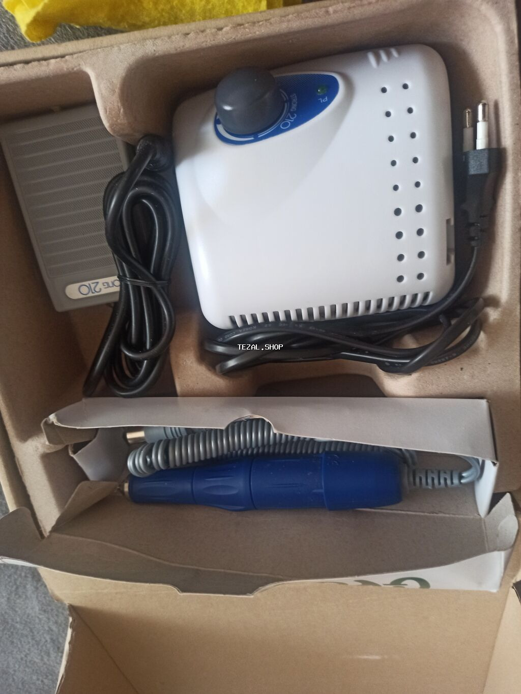 Saeshin Strong 210 professional dırnaq frezi + SUN X15 Max LED/UV - şəkil 3