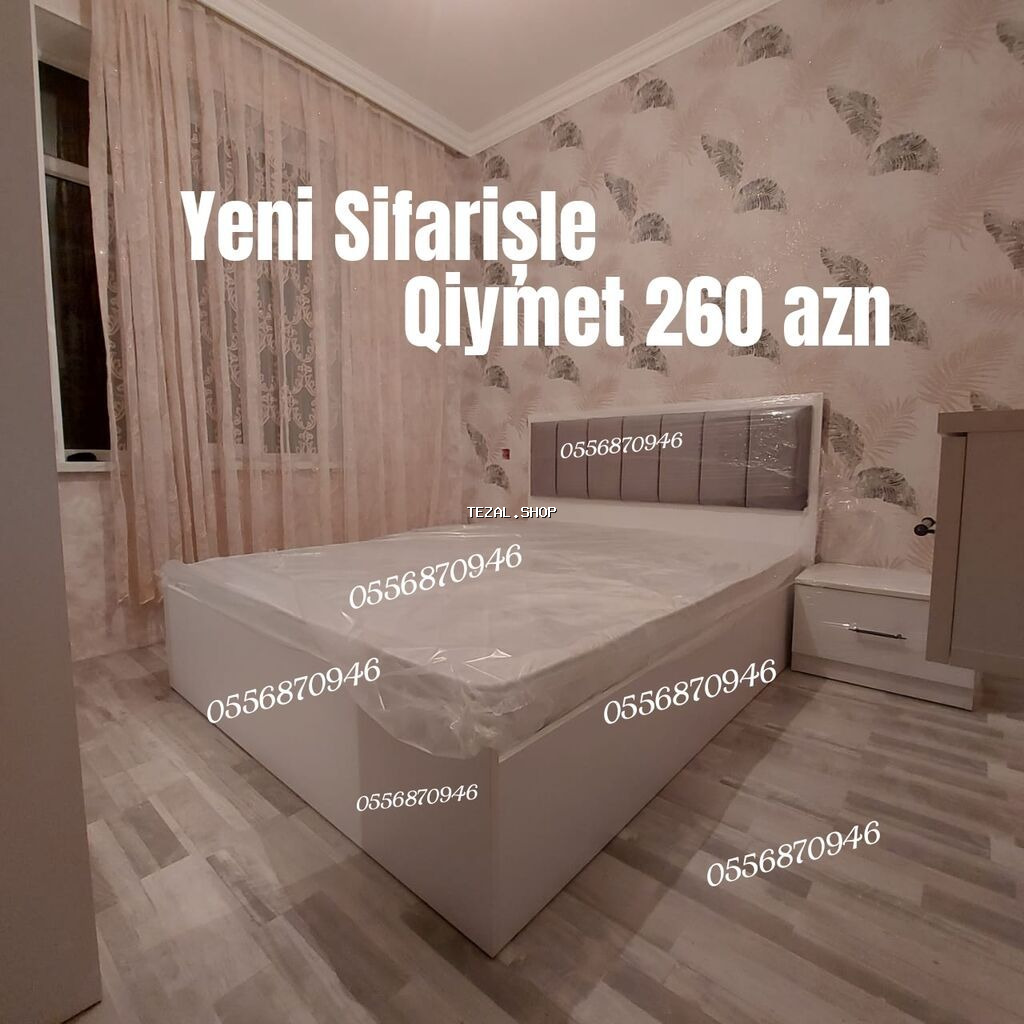 Yeni, İkinəfərlik çarpayı, Bazasız, Matras ilə, Siyirməsiz, Rusiya - şəkil 3