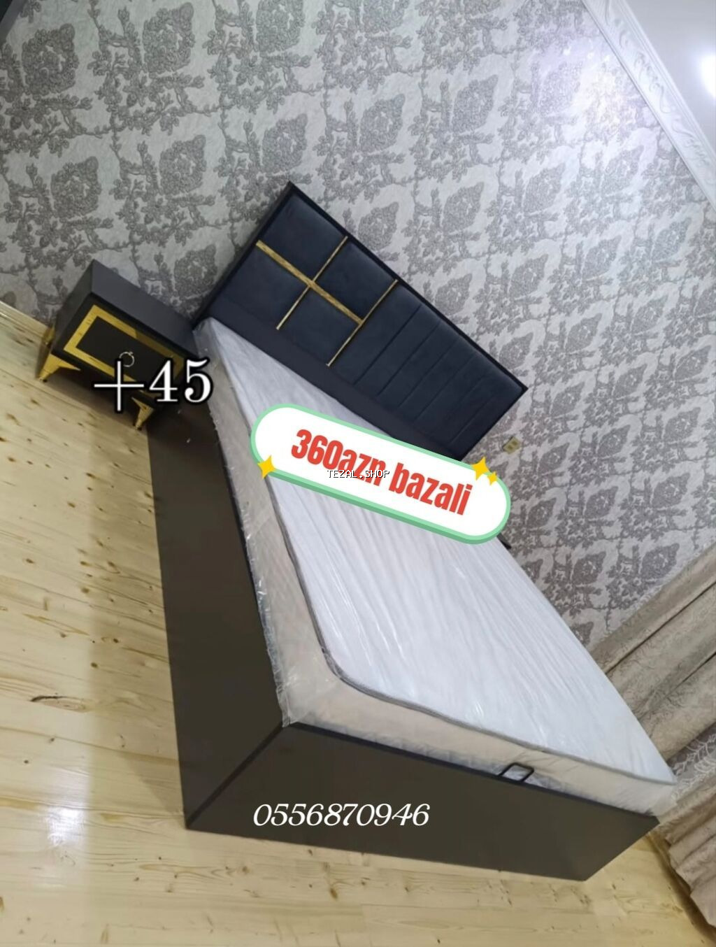 Yeni, İkinəfərlik çarpayı, Bazasız, Matras ilə, Siyirməsiz, Rusiya - şəkil 4