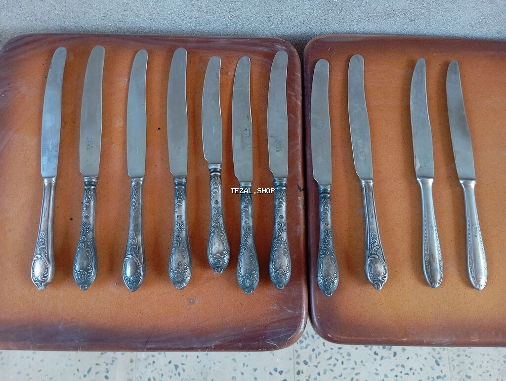 Vintage bıçaq dəsti - Sayı: 12 ədəd masa bıçağı - Material