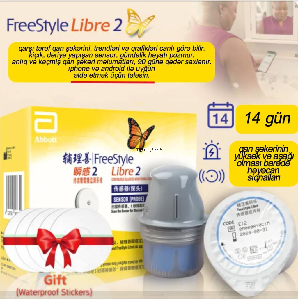 FreeStyle Libre 2
Asan şəkildə şəkər ölçümü
Barmaq deşməyə son! - şəkil 2
