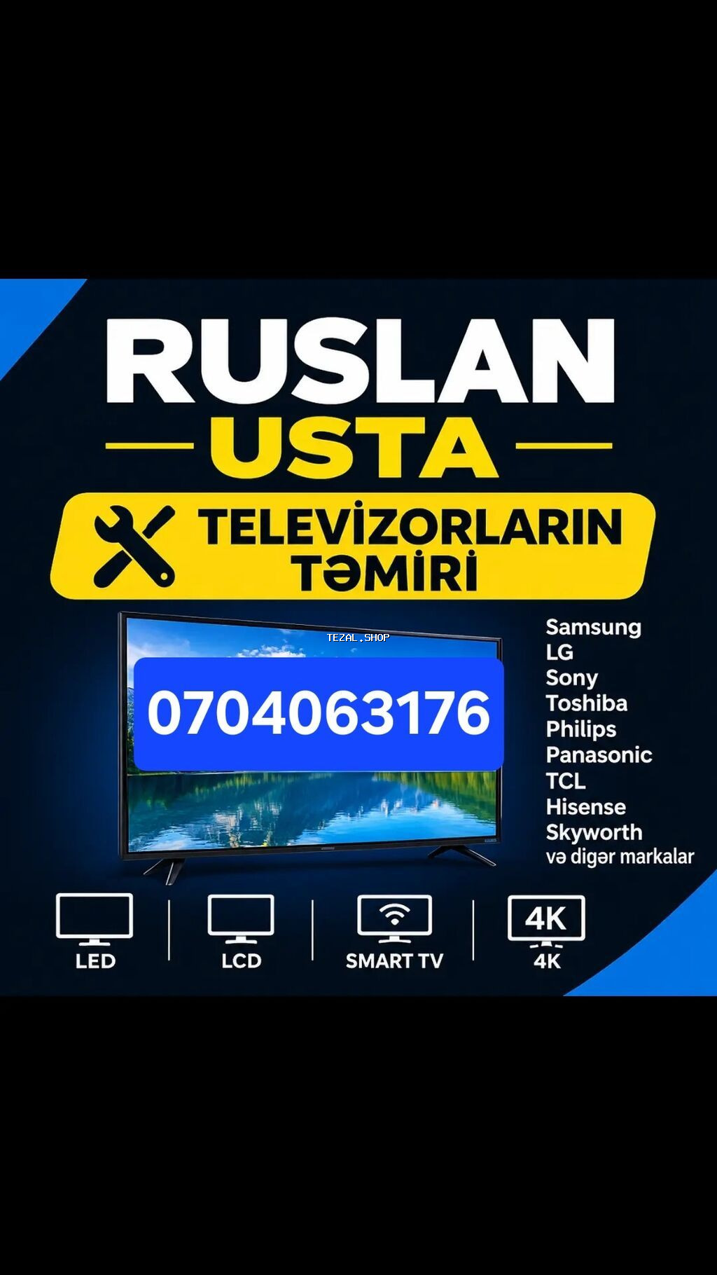 📺 TELEVİZOR TƏMİRİ 🛠️ Bütün növ televizorların peşəkar təmiri ✅ LED