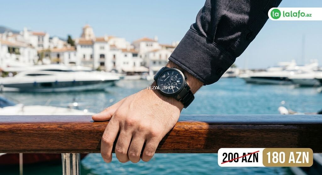 Yeni, Qol saatı, Emporio Armani, rəng - Qara - şəkil 2