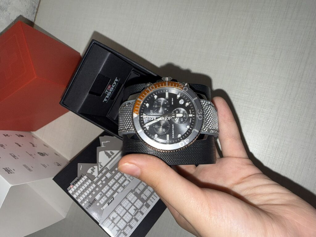 Tissot Seastar 1000 Chronograph – orijinal qutusu və brend kitabçası - şəkil 4