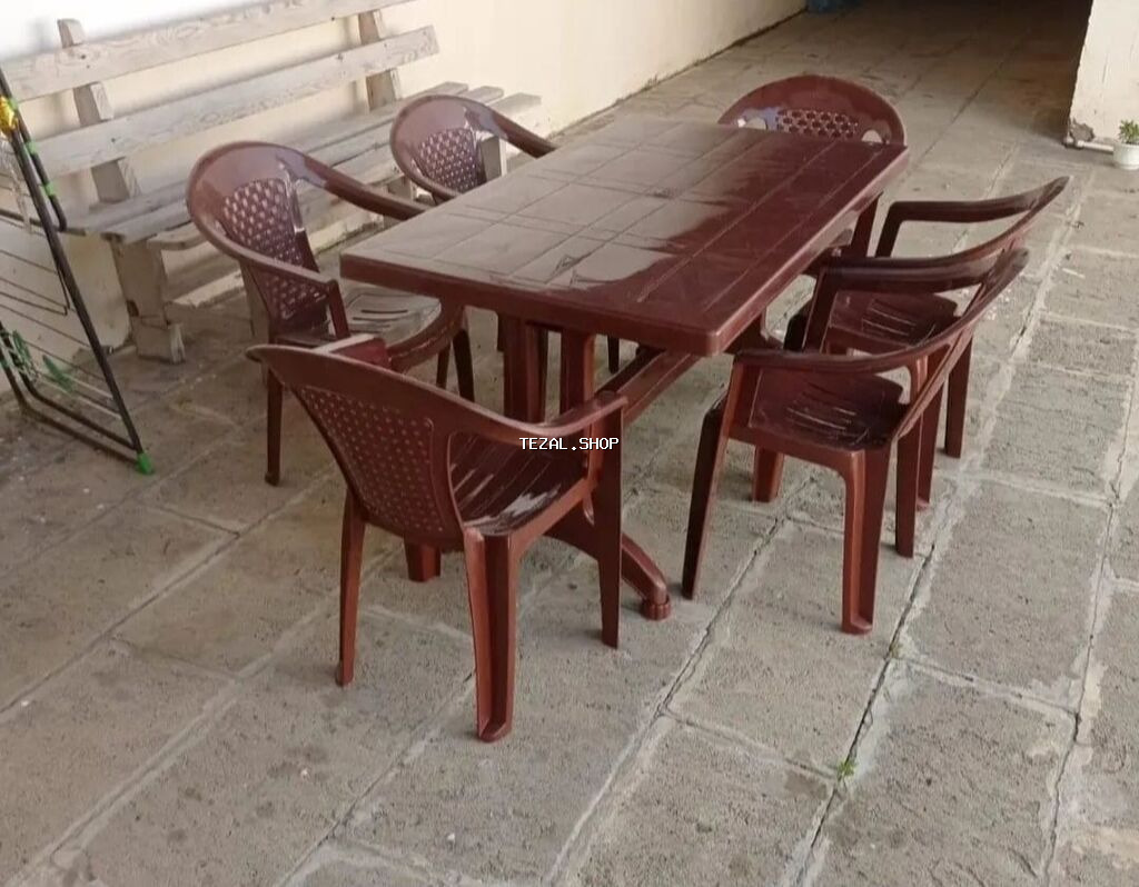 Plastik stol stul desti 6 neferlik Tam dəst: 1 ədəd stol (80x140 sm)