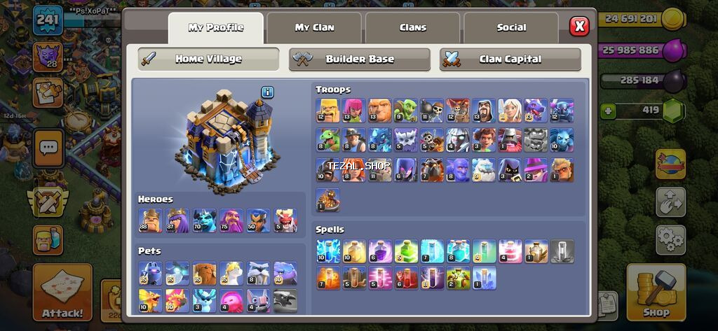 Clash of clans hesabı.242 səviyyə.Hal hazırda oynanılan - şəkil 4