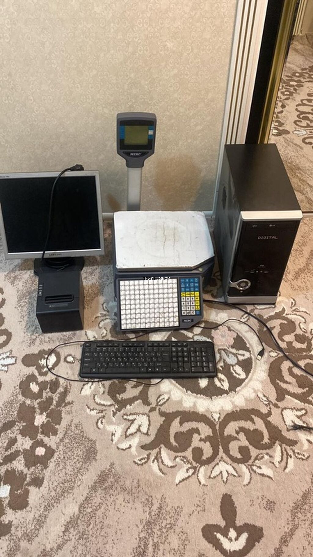 Market və kassaya uyğun tam POS/çekçəkmə sistemi paketi Tərkib: -