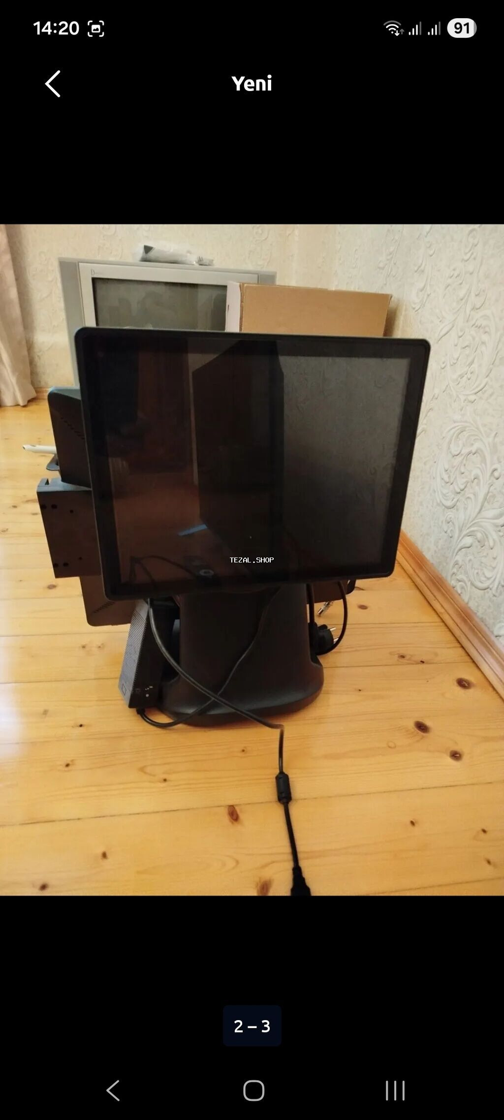 POS satış sistemi komplekti - 2 ədəd HANTA markalı toxunma ekranlı