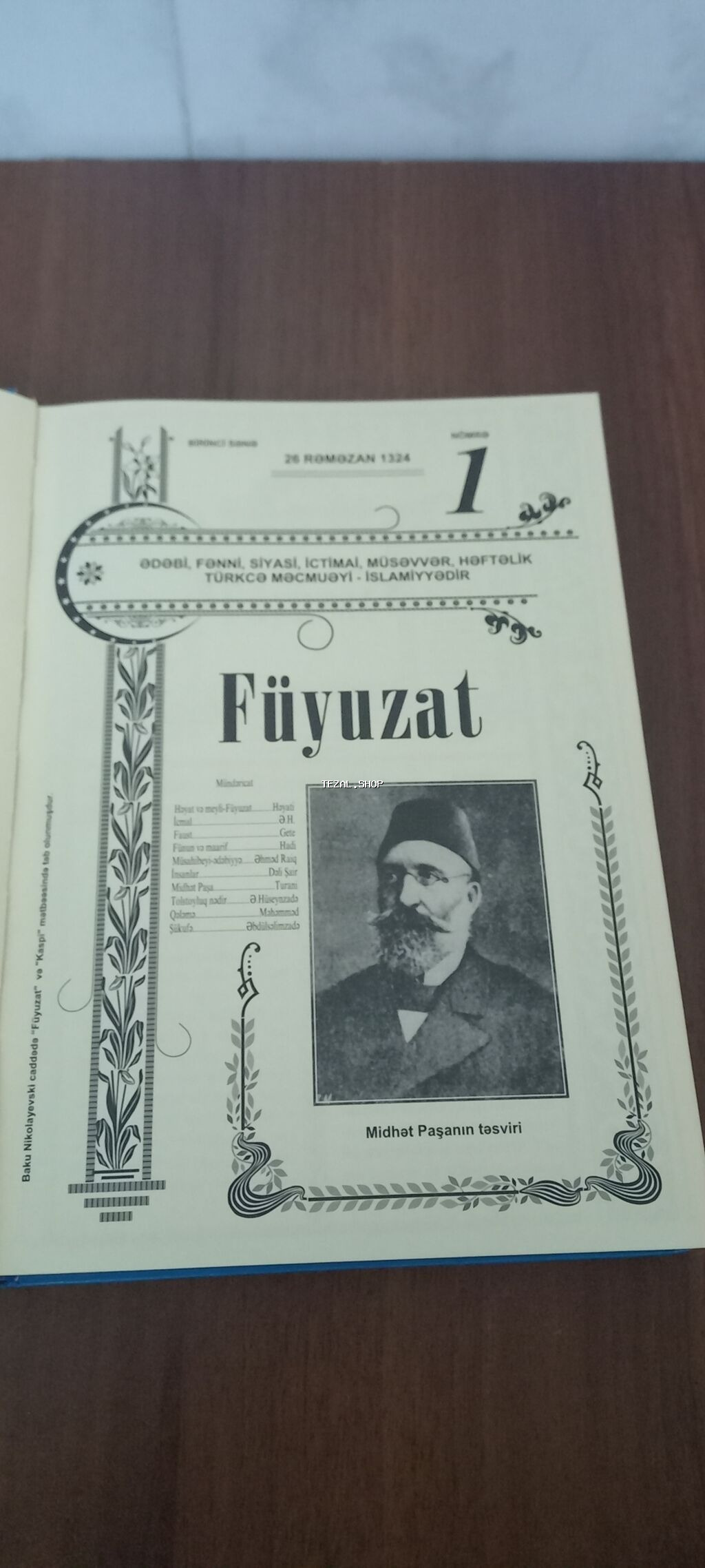 Füyuzat kitabı. Əsl ədəbiyyat sevənlərin kitabıdır. Heç bir cırığı - şəkil 3