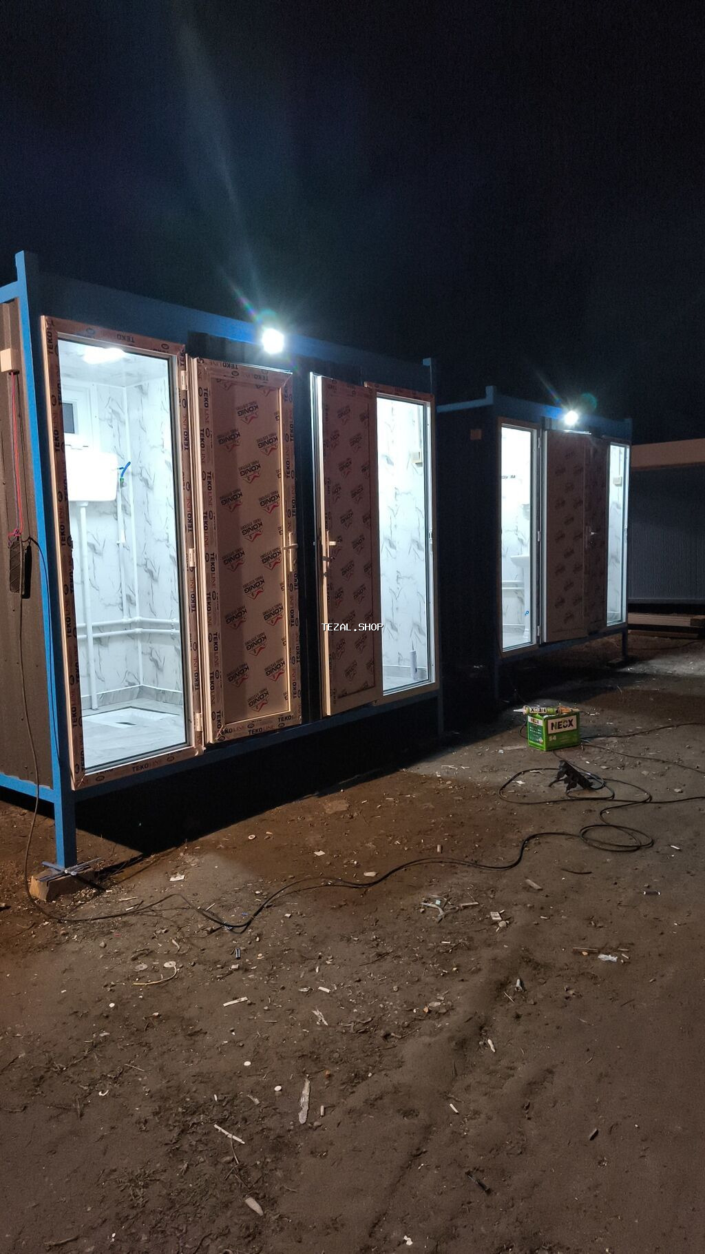 Metal karkaslı mobil sanitar blok – duş və tualet konteyneri - - şəkil 5