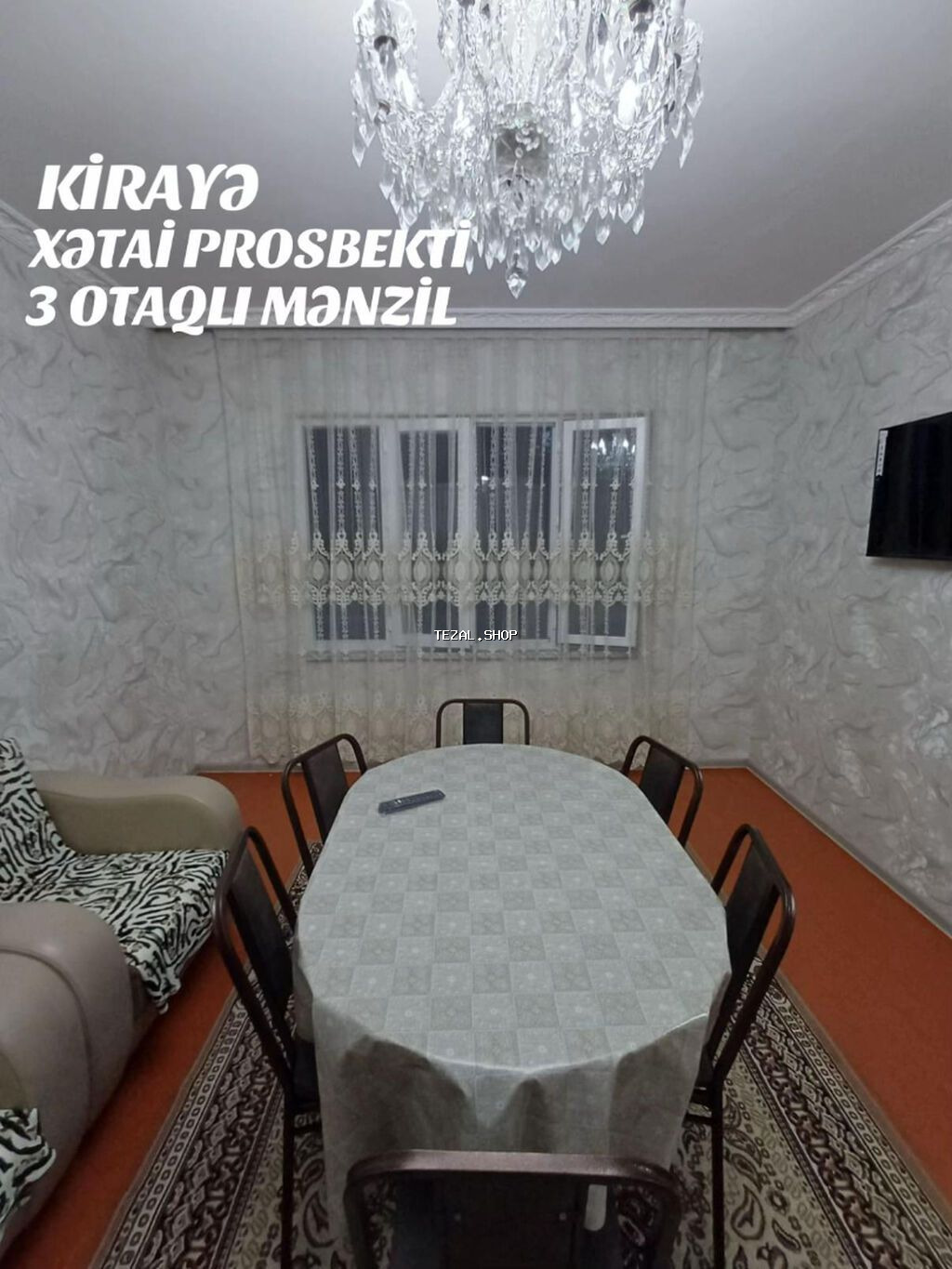 Kirayə – Mingəçevir şəhəri Xətai prospekti, 3 otaqlı mənzil Tam - şəkil 2