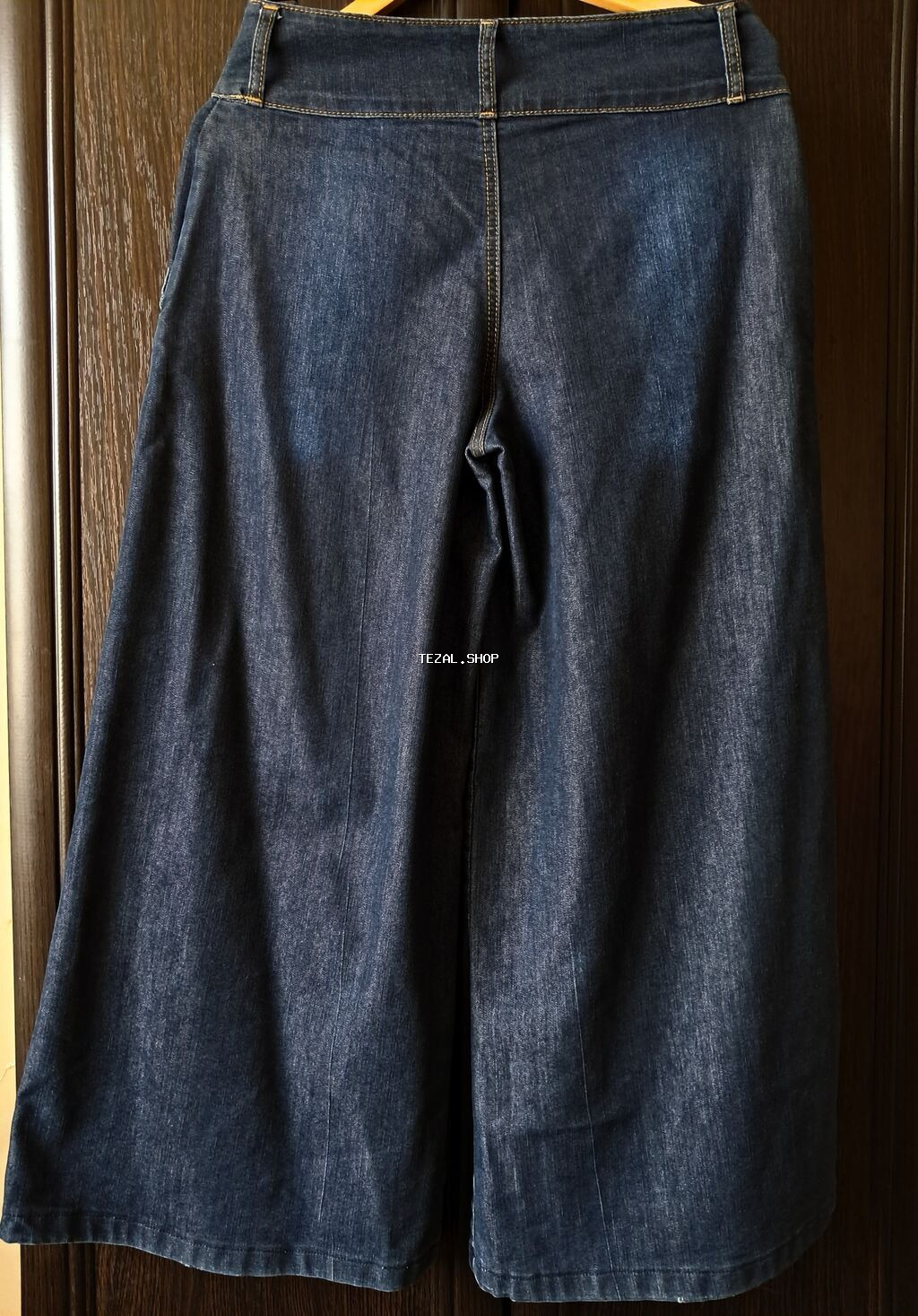 Məhsul: Denim kulet (kloş kəsimli geniş şalvar-ətək) - Material: Orta - şəkil 3