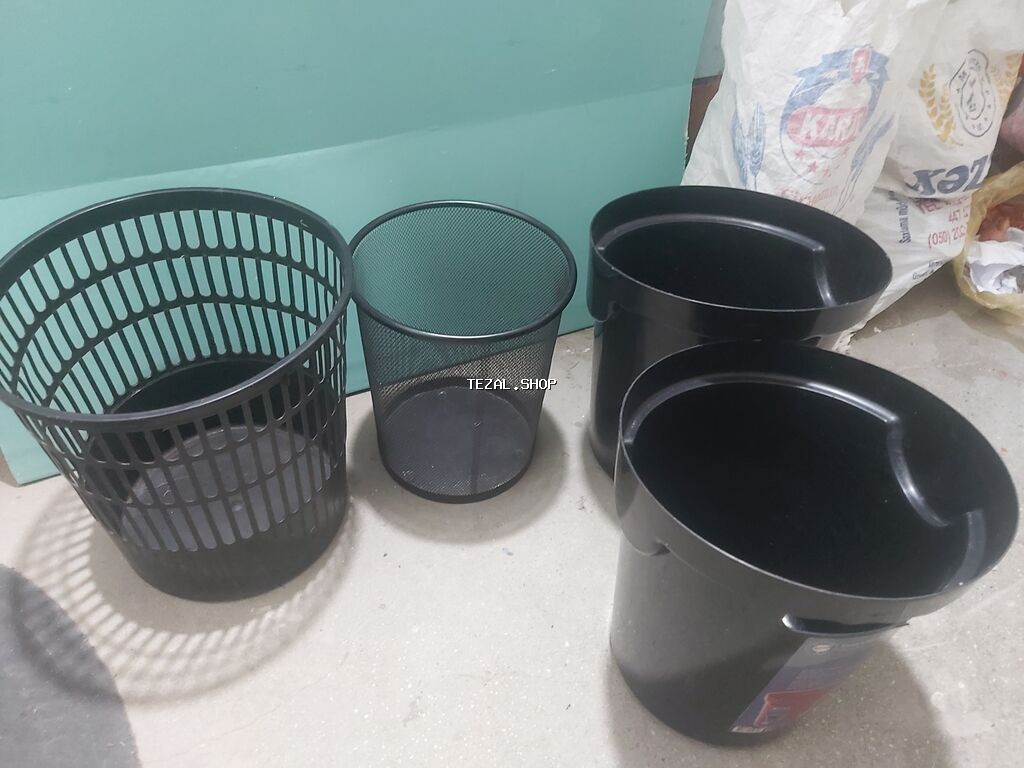 Ofis və ev üçün zibil qutuları dəsti 1ədəd metal torlu 3 plasmas - şəkil 3