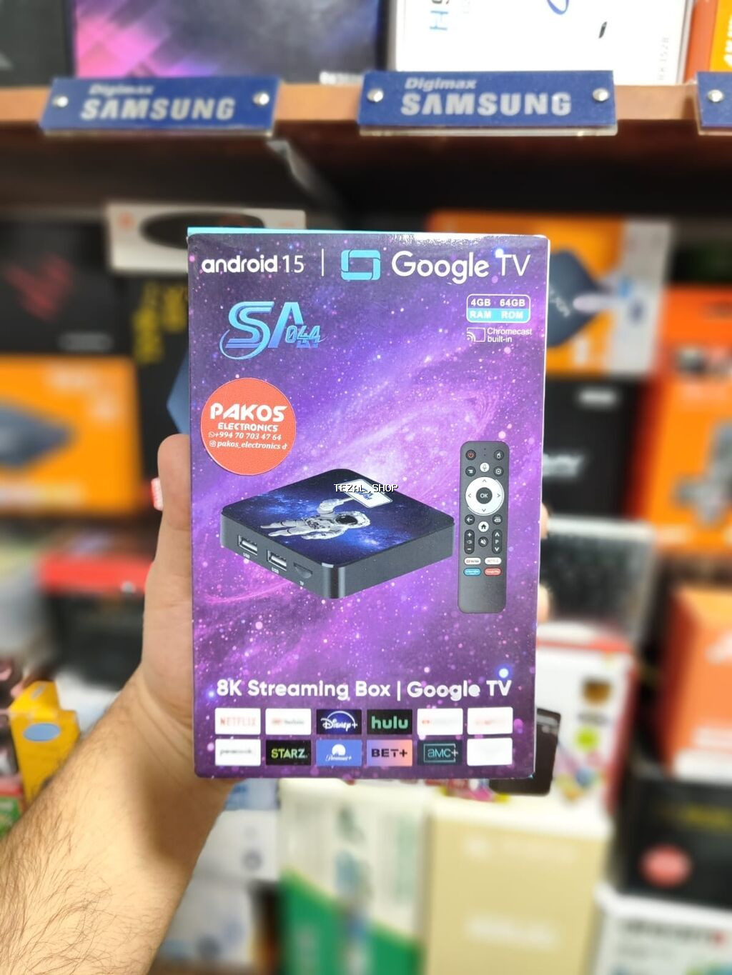 Yeni Smart TV boks Google TV 8 GB / 128 GB, Android, Ünvandan götürmə, Pulsuz çatdırılma, Ödənişli çatdırılma - şəkil 3
